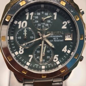 Gruen  Two-tone Gold/Stainless Steelwatch.New Battery..7inch Wrist Size..Beaut..